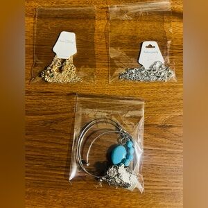 *3 Sets for $10*Gold and Silver Jewelry Set with Blue Accents